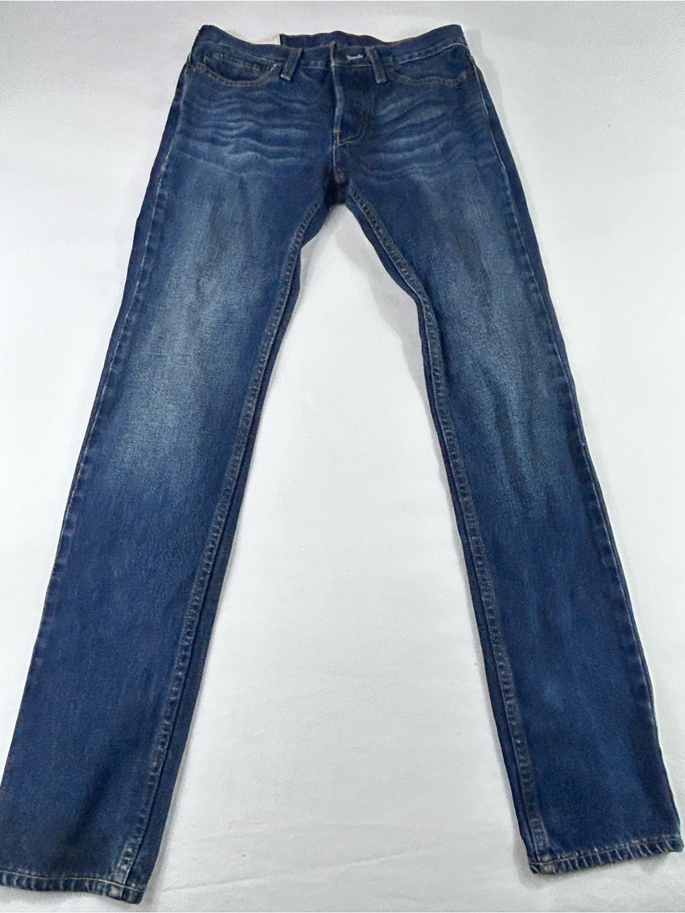 Hollister Men's Slim Straight Jeans in Denim Blue